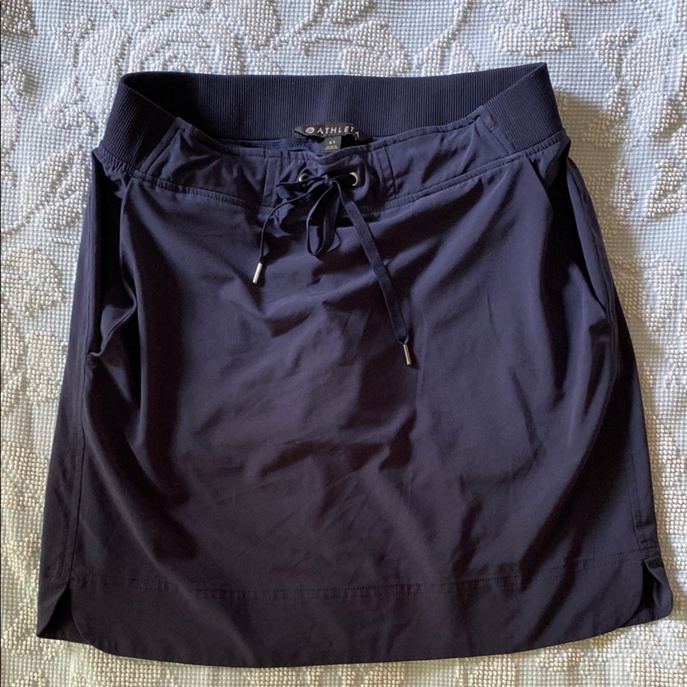 Athleta Navy Skirt with bike shorts, 6T, small/medium